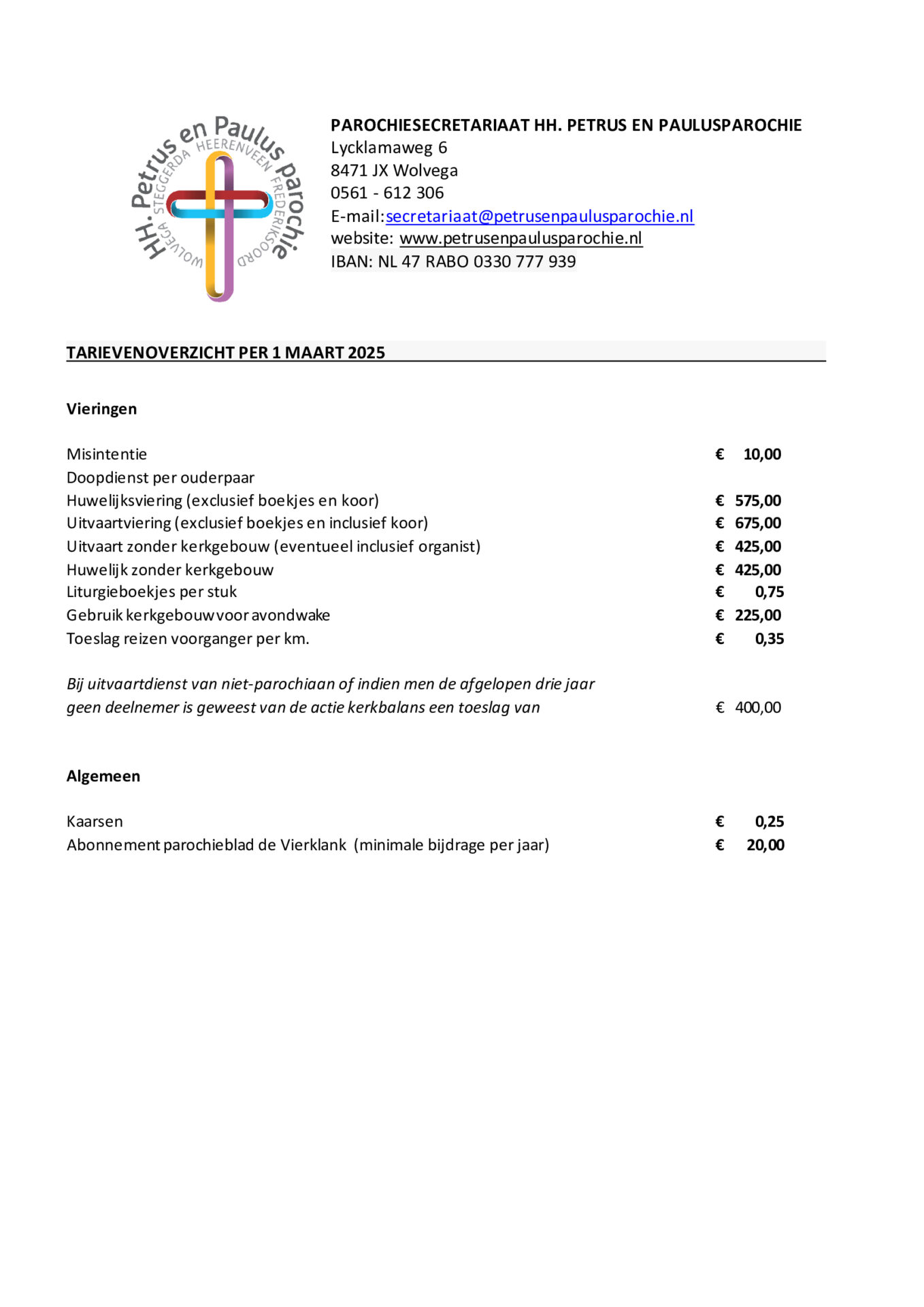 2025 03 01 tarievenoverzicht hh pp 2025 algemeen