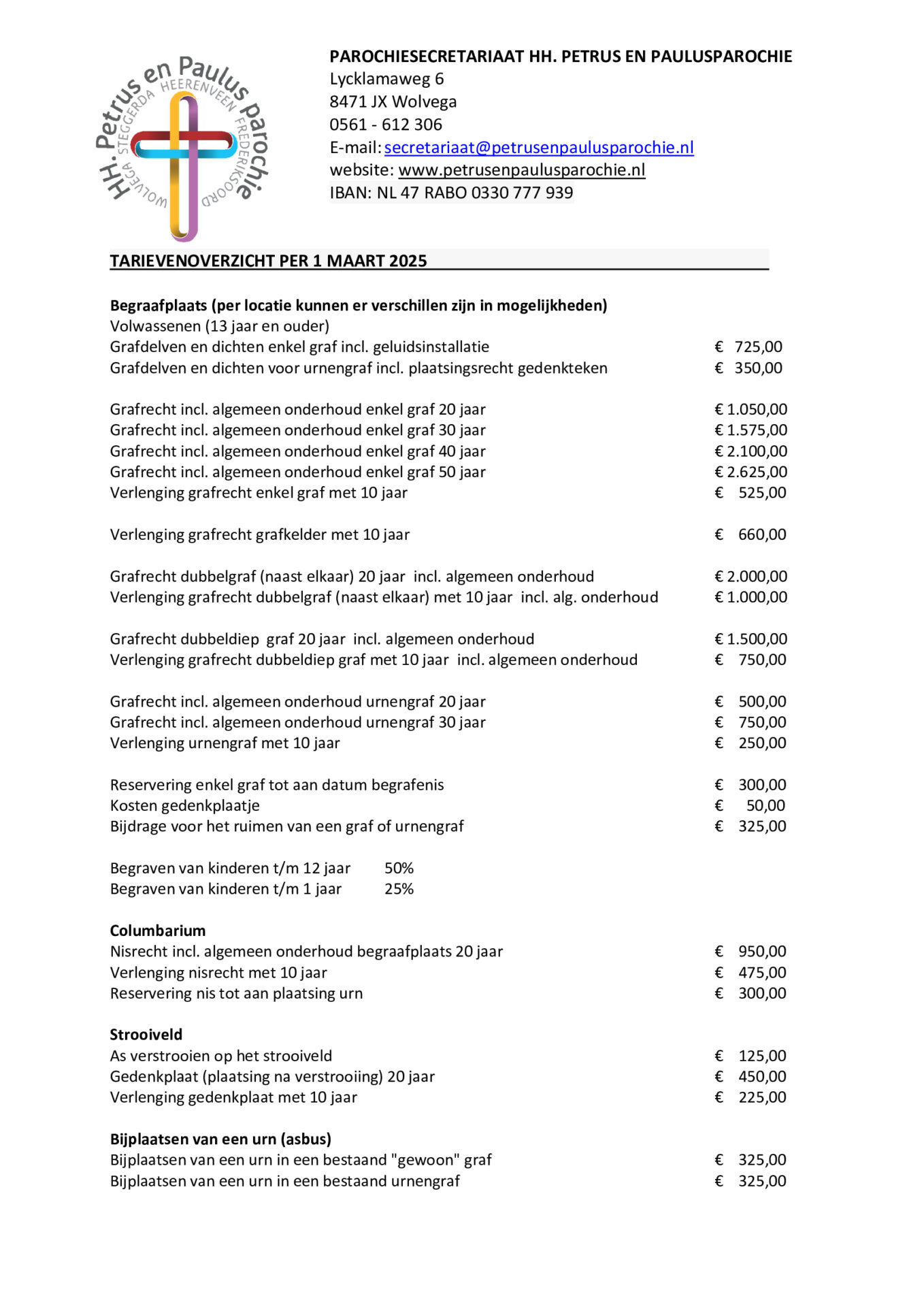 2025 03 22 tarieven begraafplaats